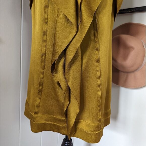 Diane Von Furstenberg Gold 💯% Silk Top 10 Fairy Whimsical Princess Boho - Picture 5 of 10